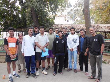 Volunteers who made the event possible with Prof. Sharat